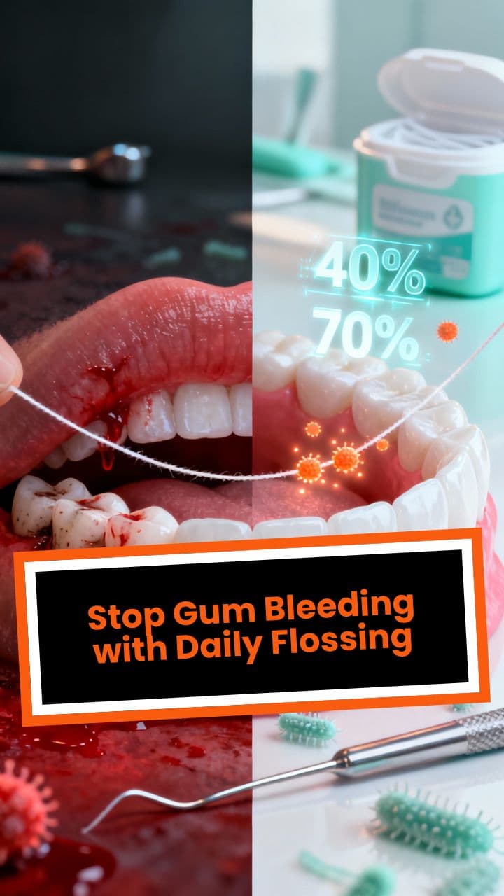 Stop Gum Bleeding with Daily Flossing