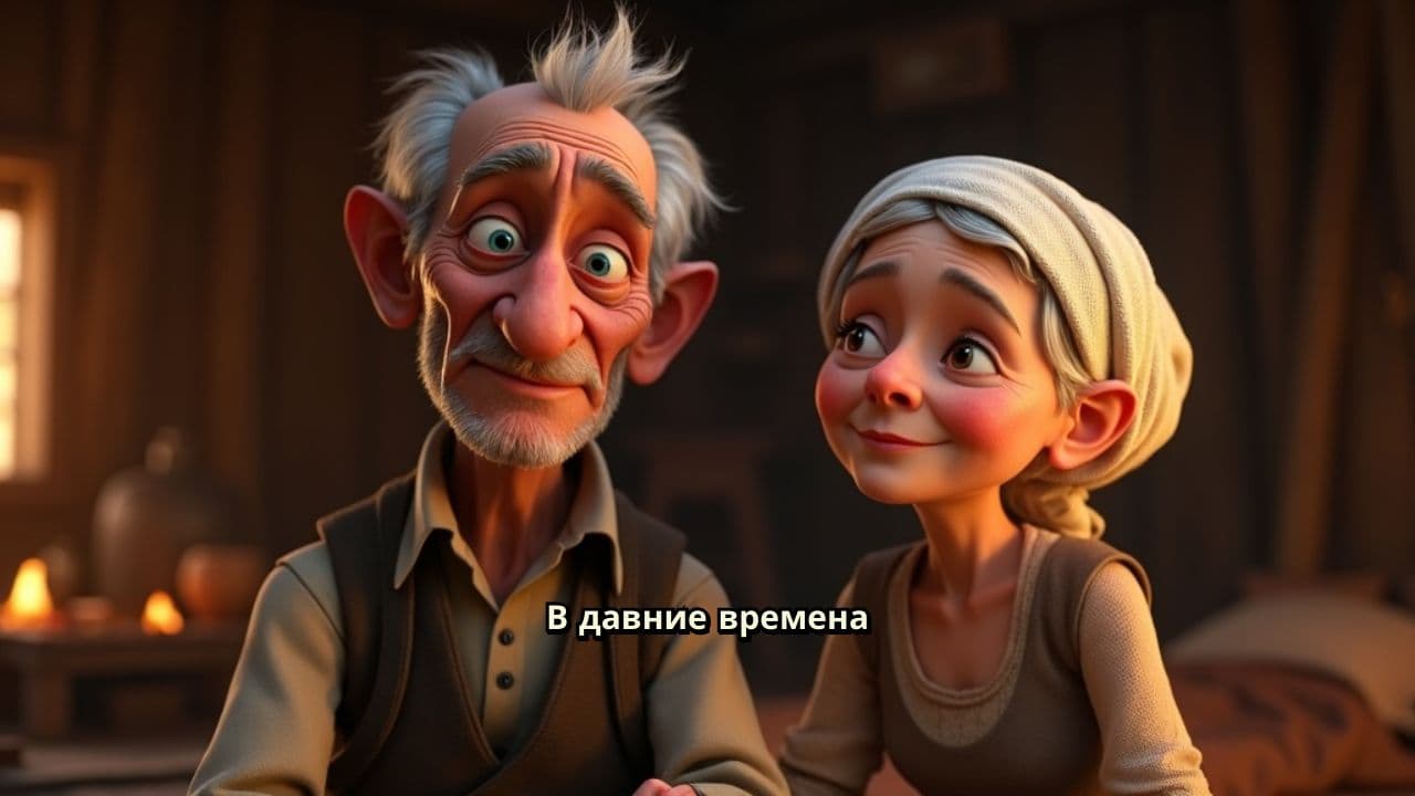 Старик, старуха и три сына