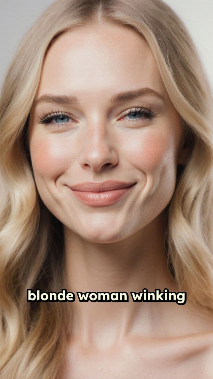 Winking Blonde Woman