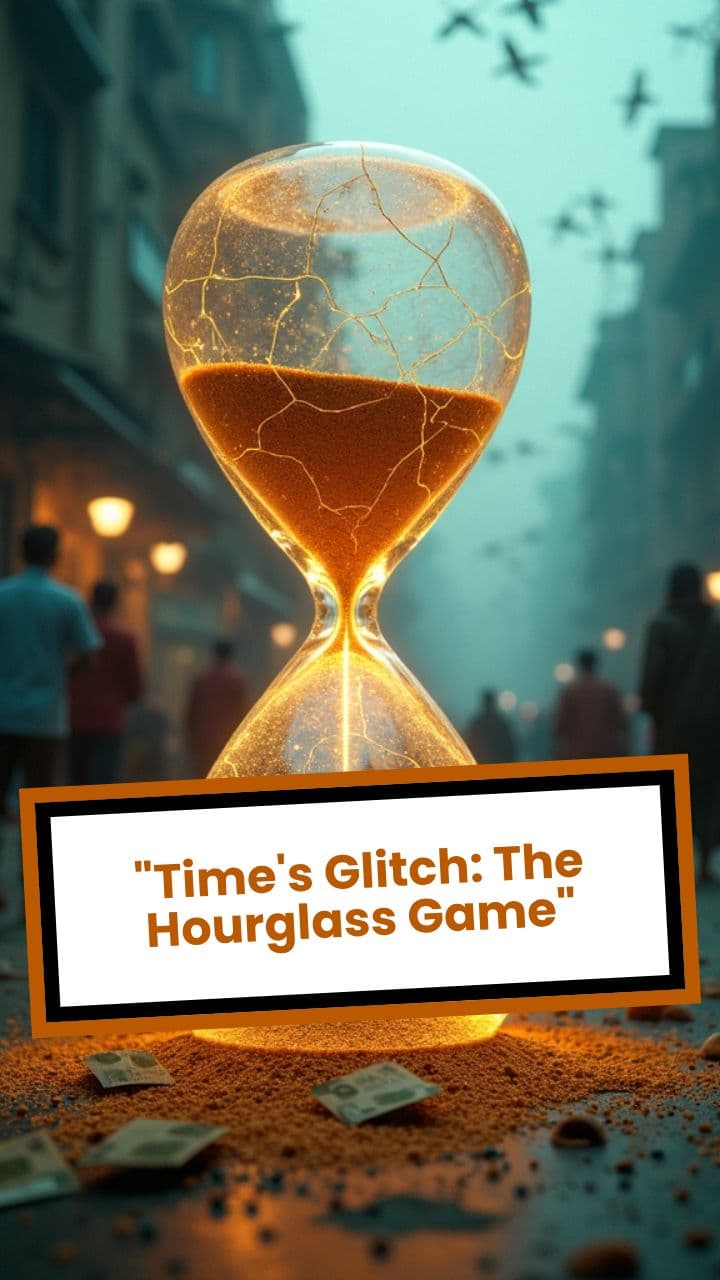 "Time's Glitch: The Hourglass Game"