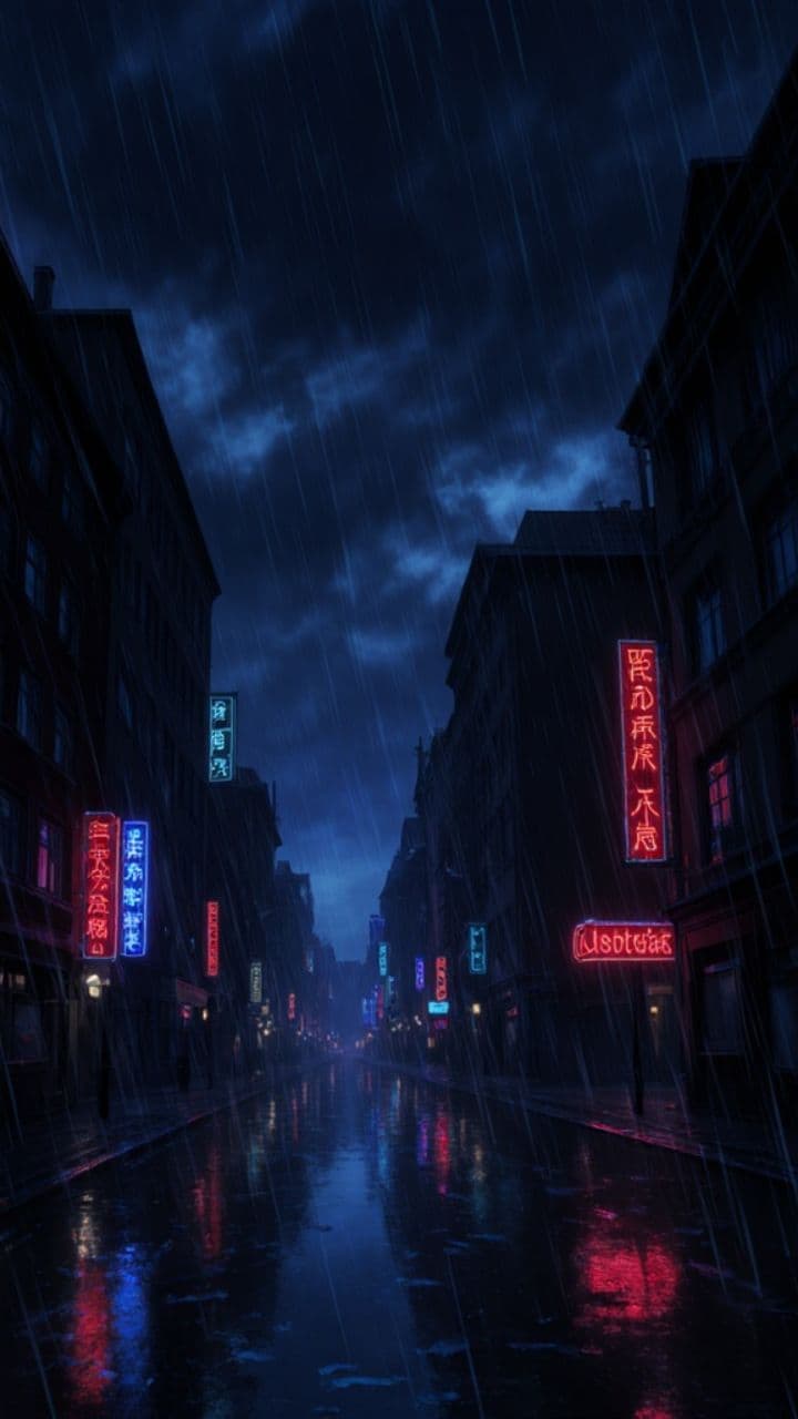 Schwarzer Regen auf meinem Weg