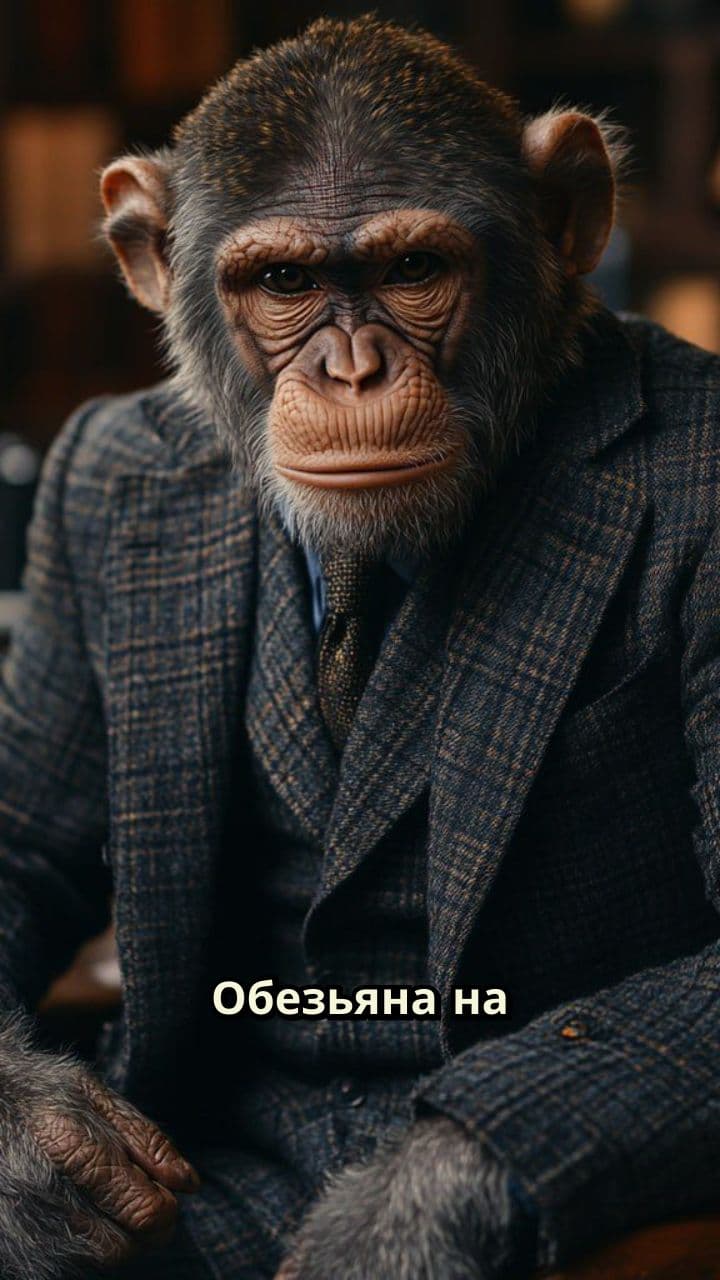 Обезьяна поздравляет Марину с днем рождения