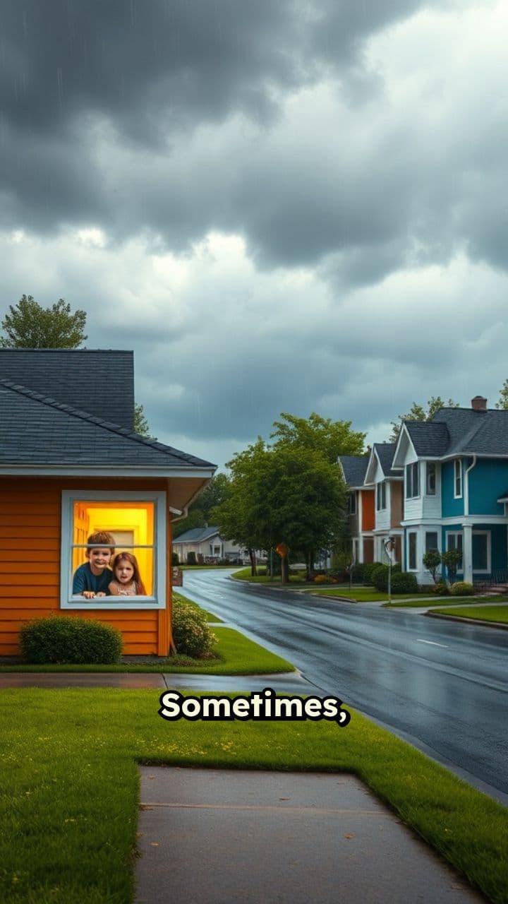 Children Bathing in the Rain