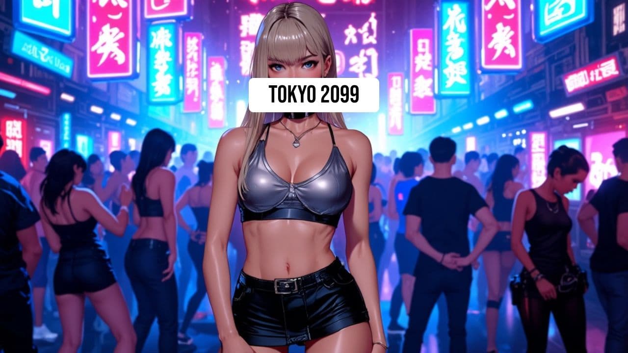 Cyberpunk Nightlife: Neon Dance