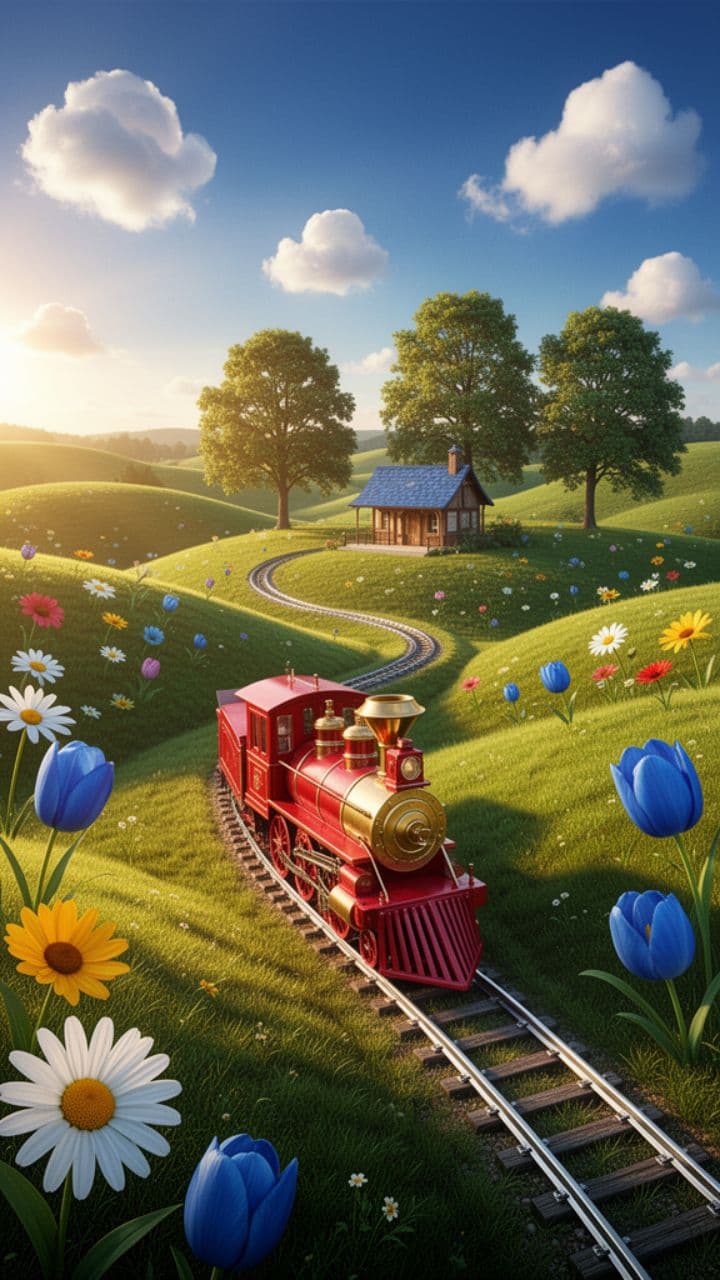 Le train des fruits rigolos