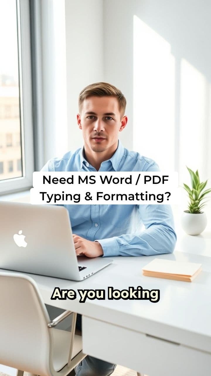 Fiverr Professional MS Word and Graphics Service Promo
