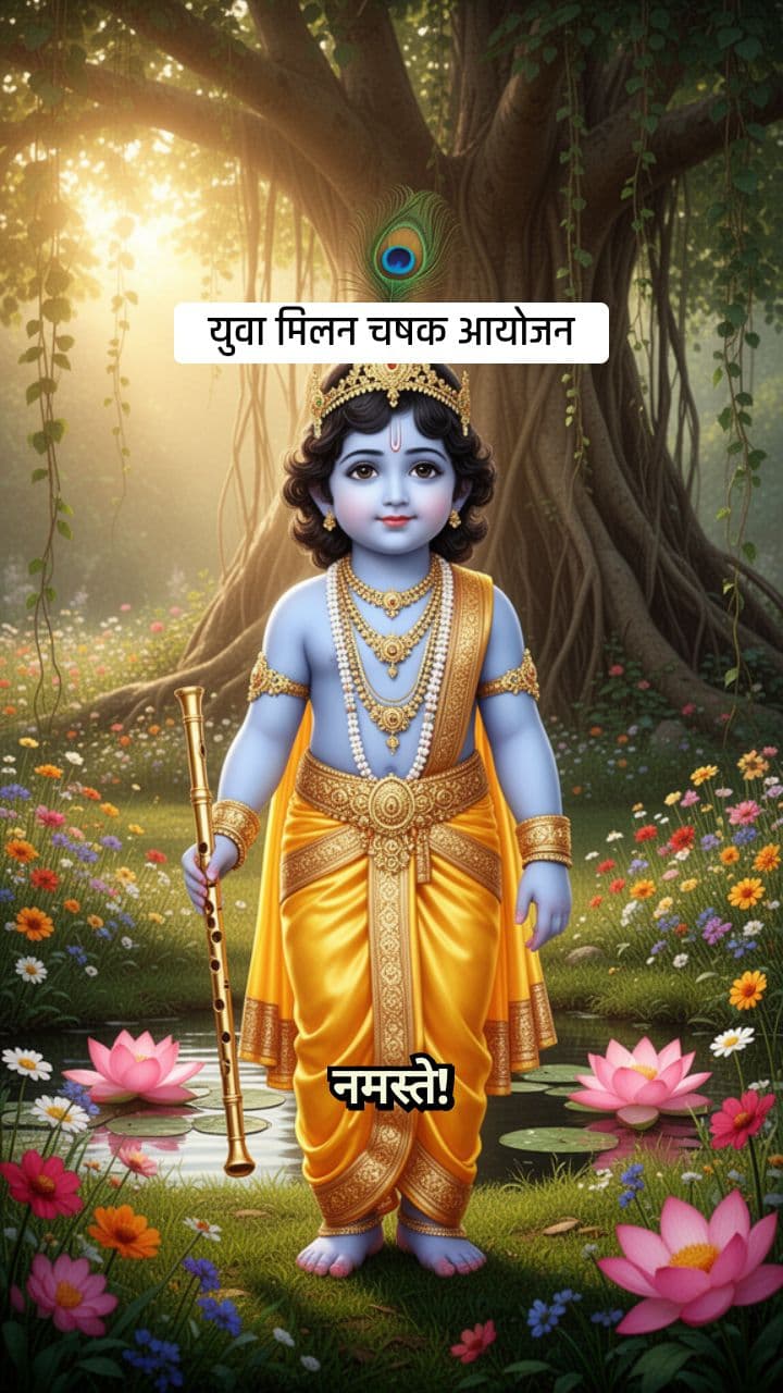 Little Krishna New Year Greetings