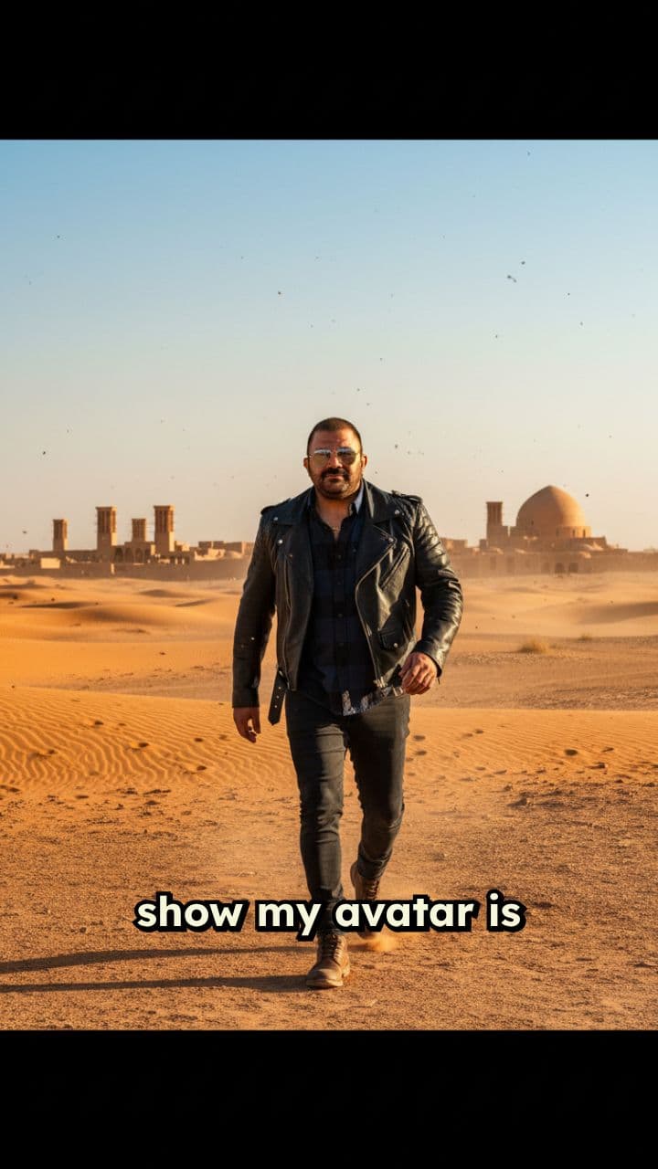 Walking Toward Yazd in the Desert