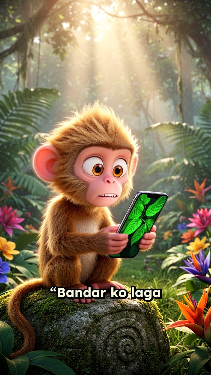 Monkey Mistakes Phone for Food