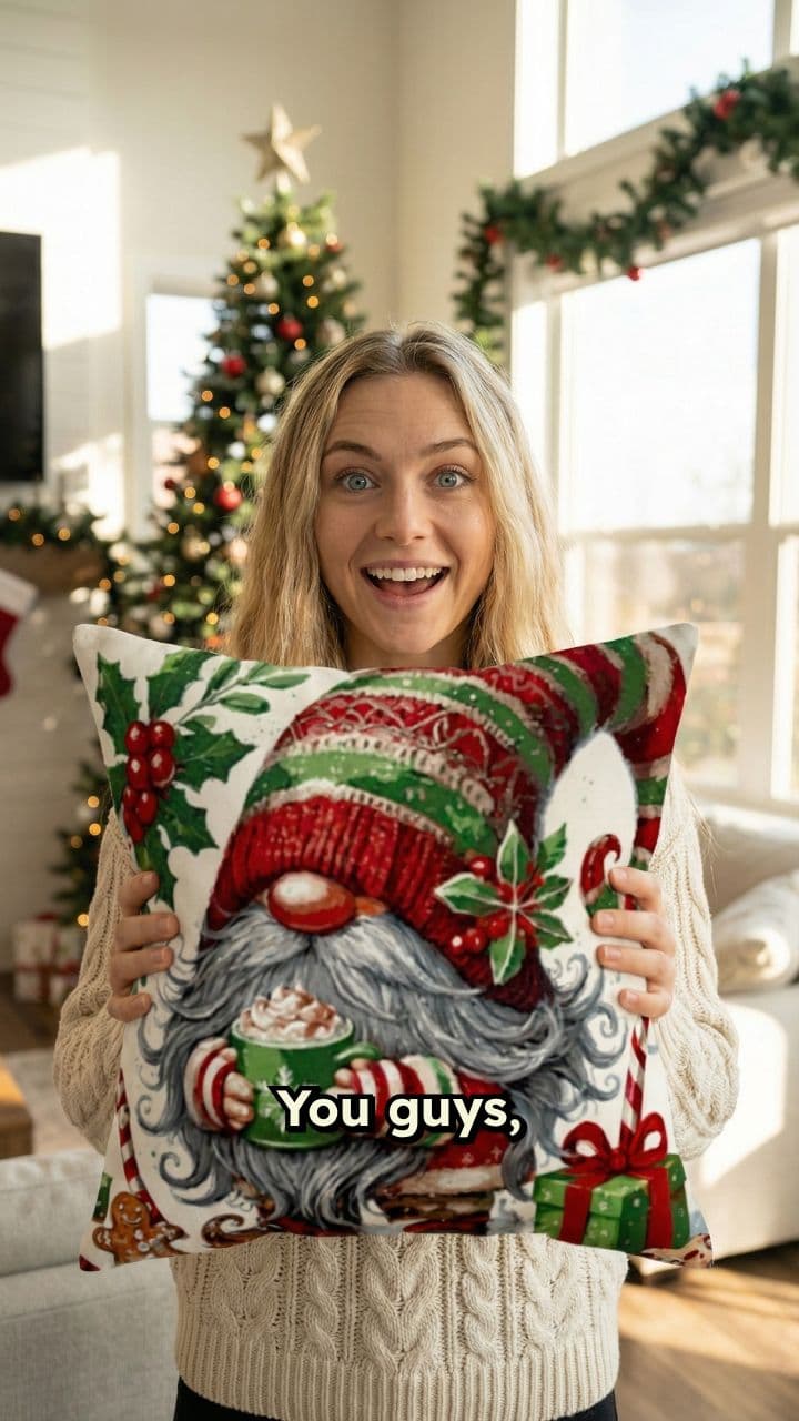 Christmas Gnome Pillow Ad