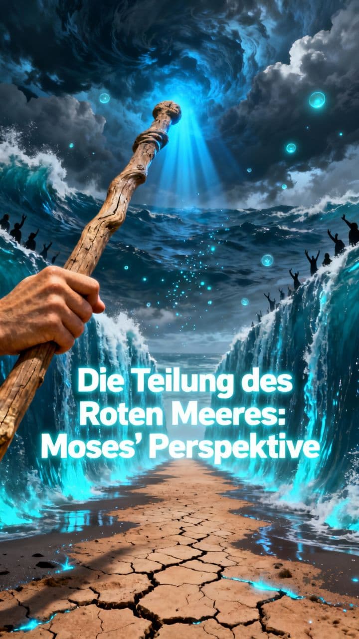 Die Teilung des Roten Meeres: Moses' Perspektive