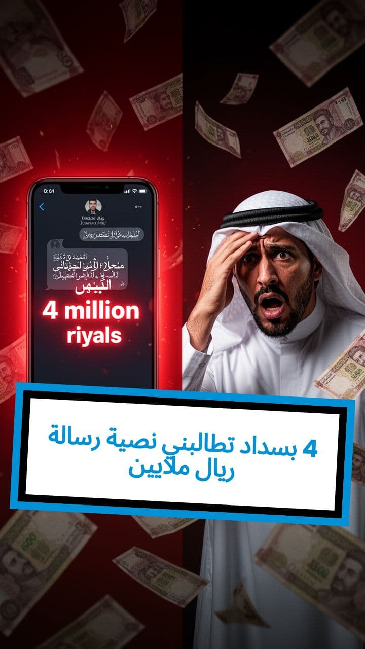رسالة نصية تطالبني بسداد 4 ملايين ريال