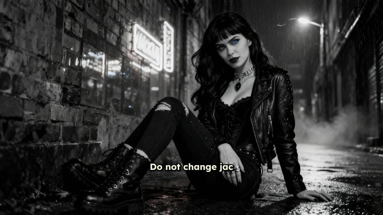 Goth Girl's Fiery Flight