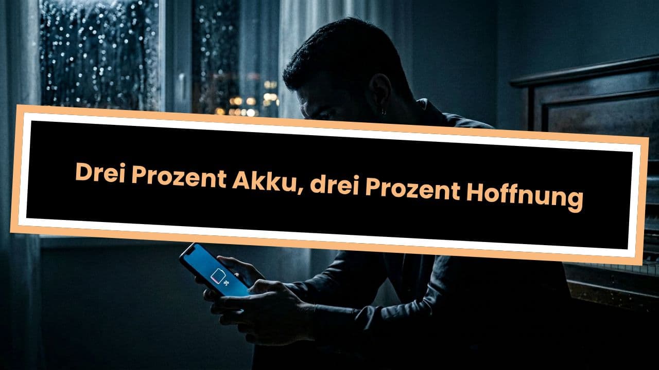 Drei Prozent Akku, drei Prozent Hoffnung