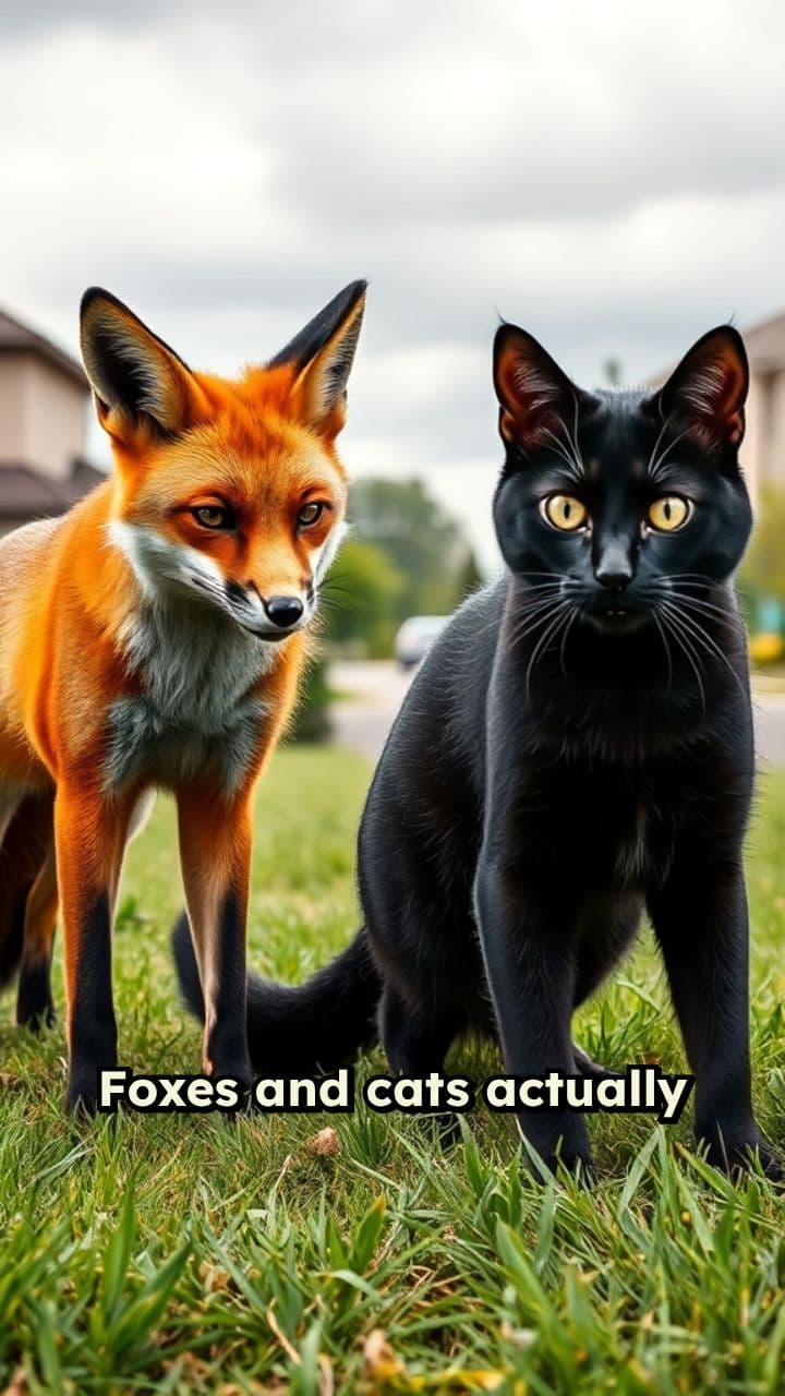 Urban Rivalry: Cats and Foxes Unveiled