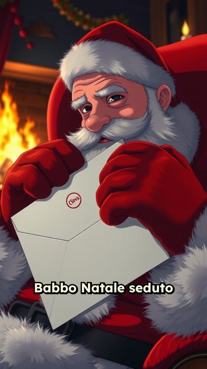 Babbo Natale legge una lettera speciale