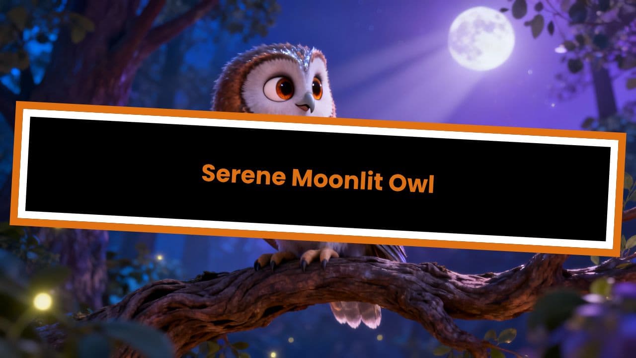 Serene Moonlit Owl