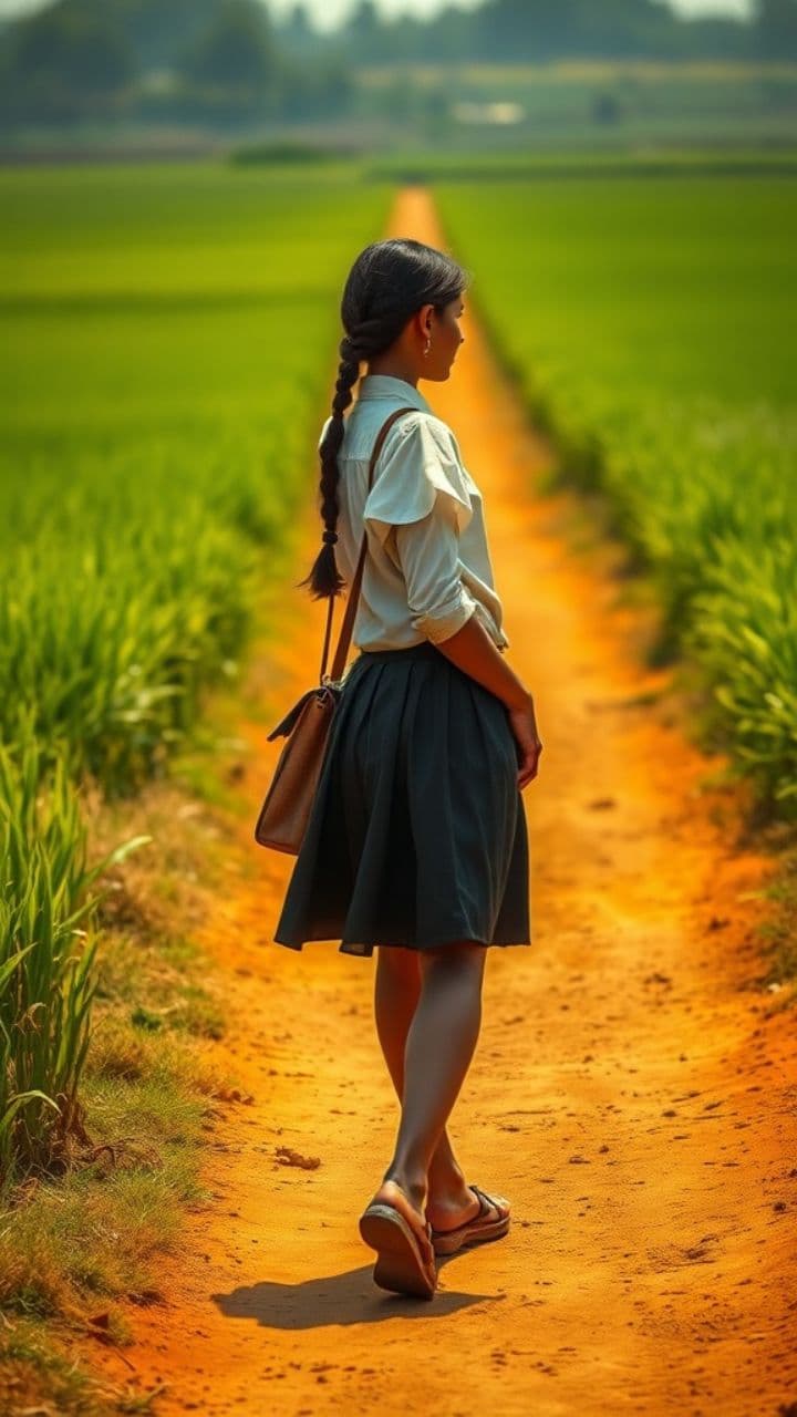 A Ghibli-Style Schoolgirl Journey