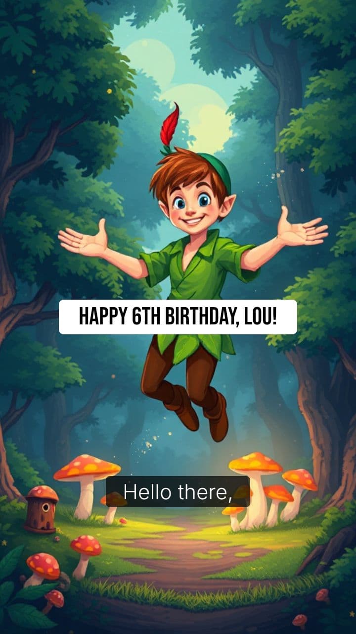 Peter Pan's Birthday Wish for Lou