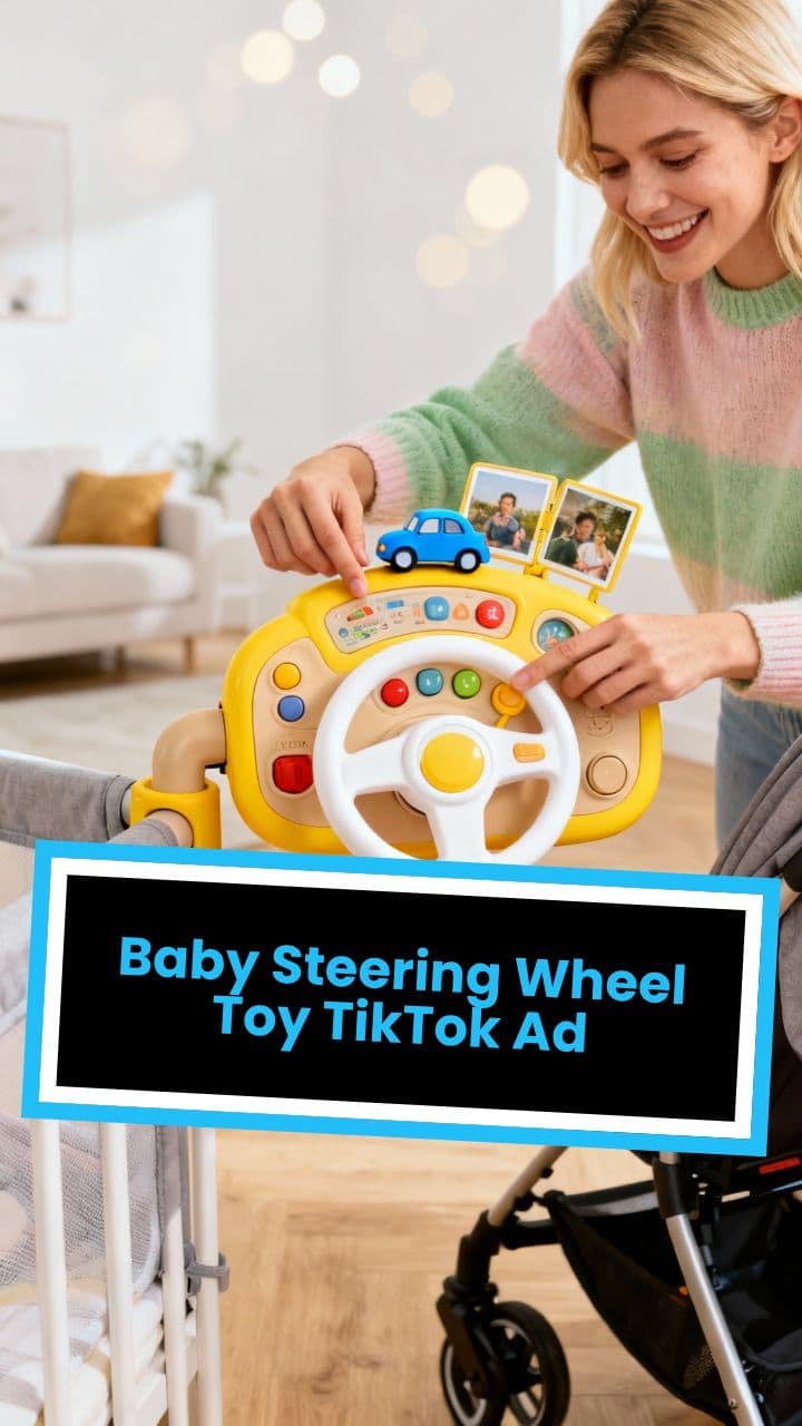 Baby Steering Wheel Toy TikTok Ad