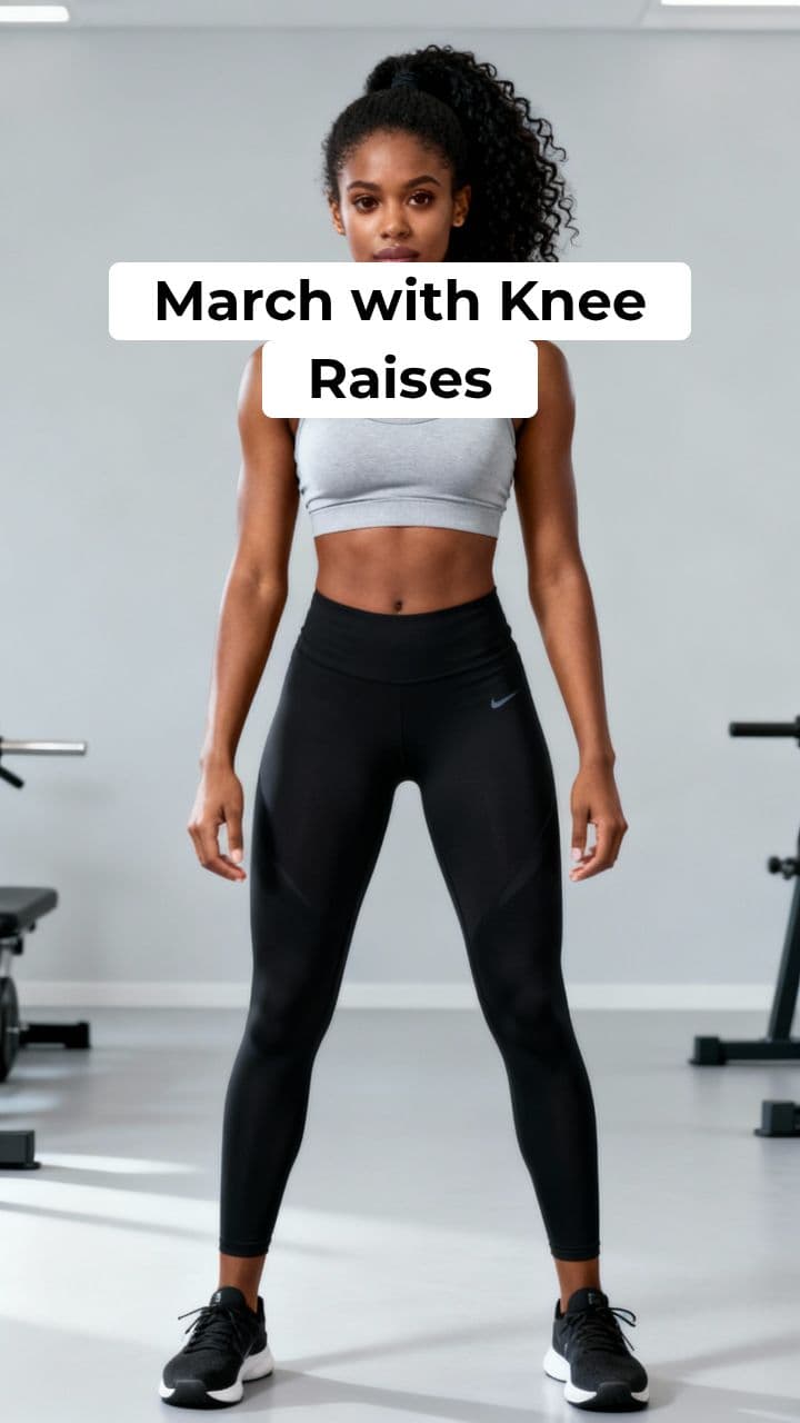 March with Knee Raises Warm-Up