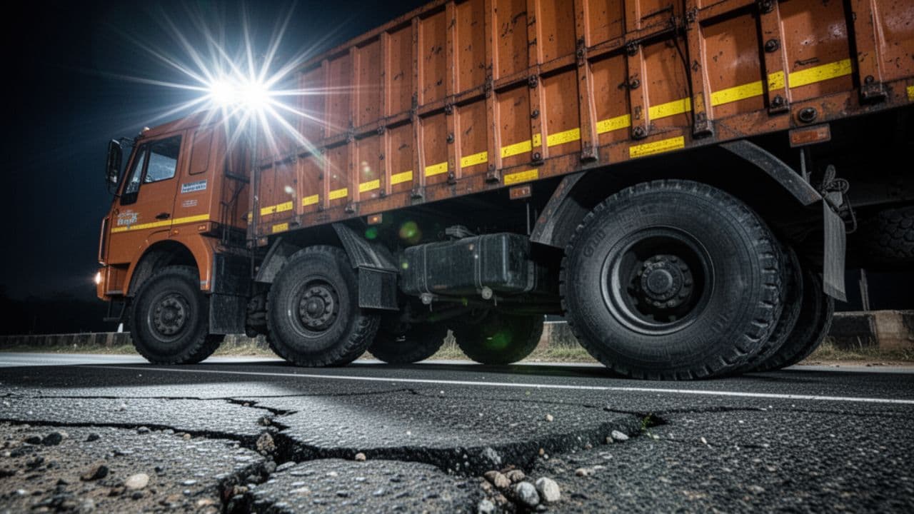 Nighttime Truck Incident