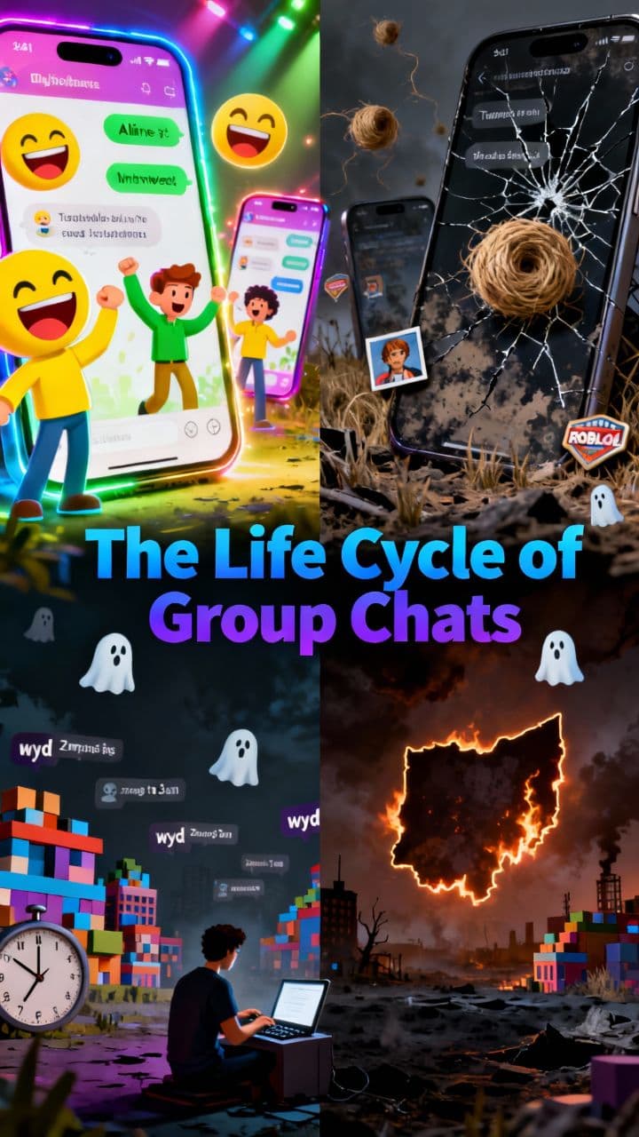 The Life Cycle of Group Chats