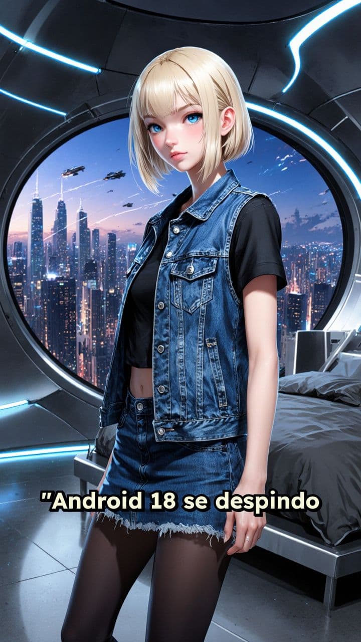 Android 18 Seductive Futuristic Bedroom