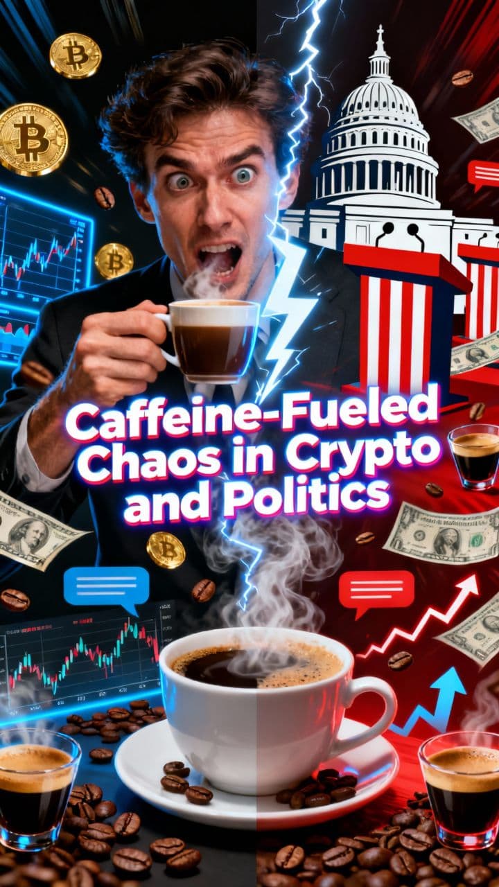 Caffeine-Fueled Chaos in Crypto and Politics