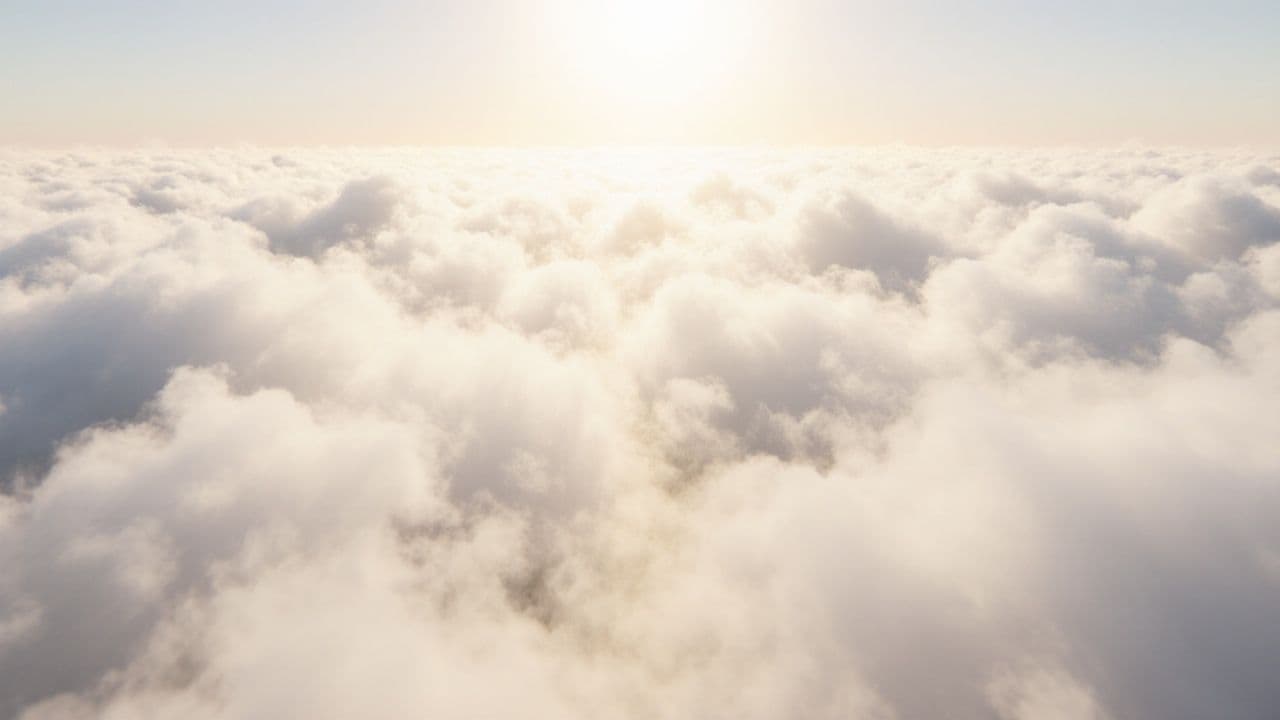 Flying Through Sunlit Clouds