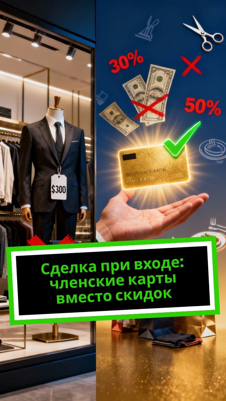 Сделка при входе: членские карты вместо скидок