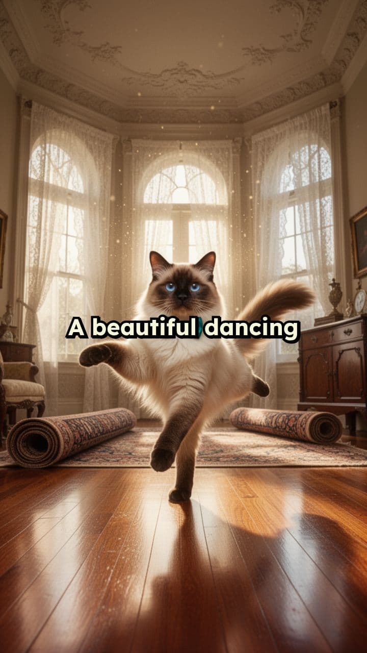 Joyful Dancing Cat Performance