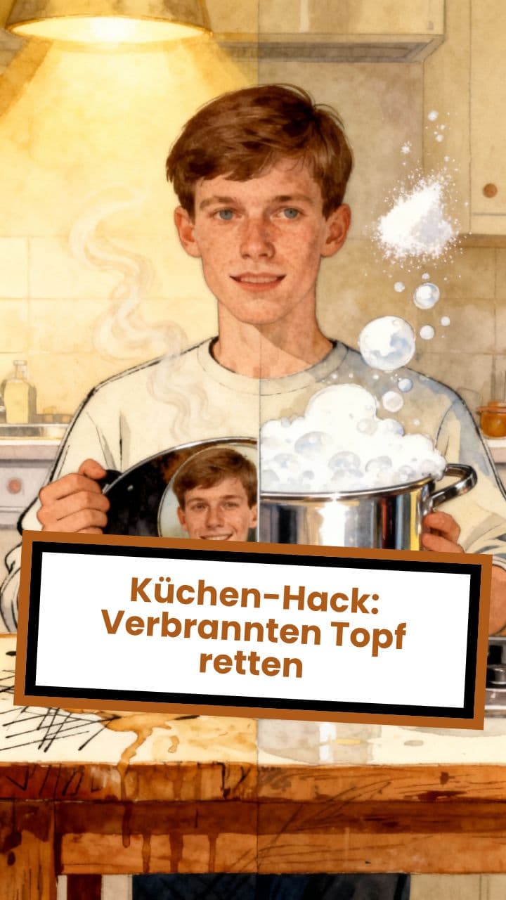 Küchen-Hack: Verbrannten Topf retten