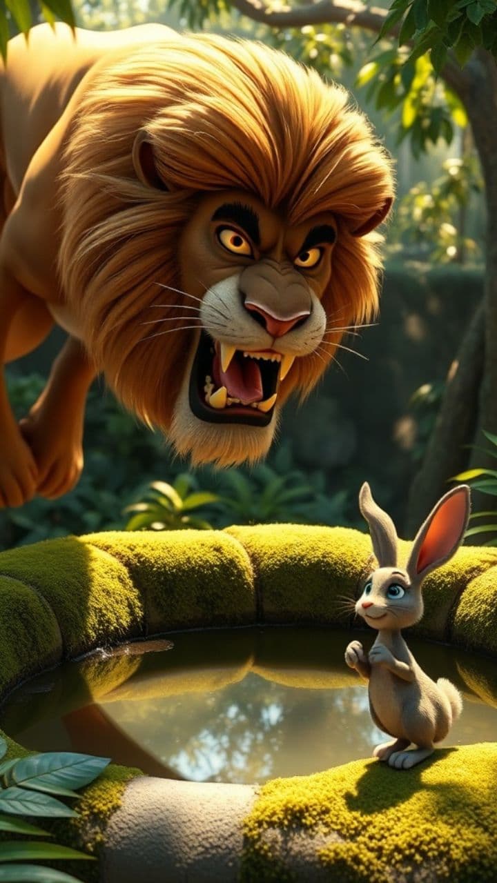 बुद्धि से शेर को हराना