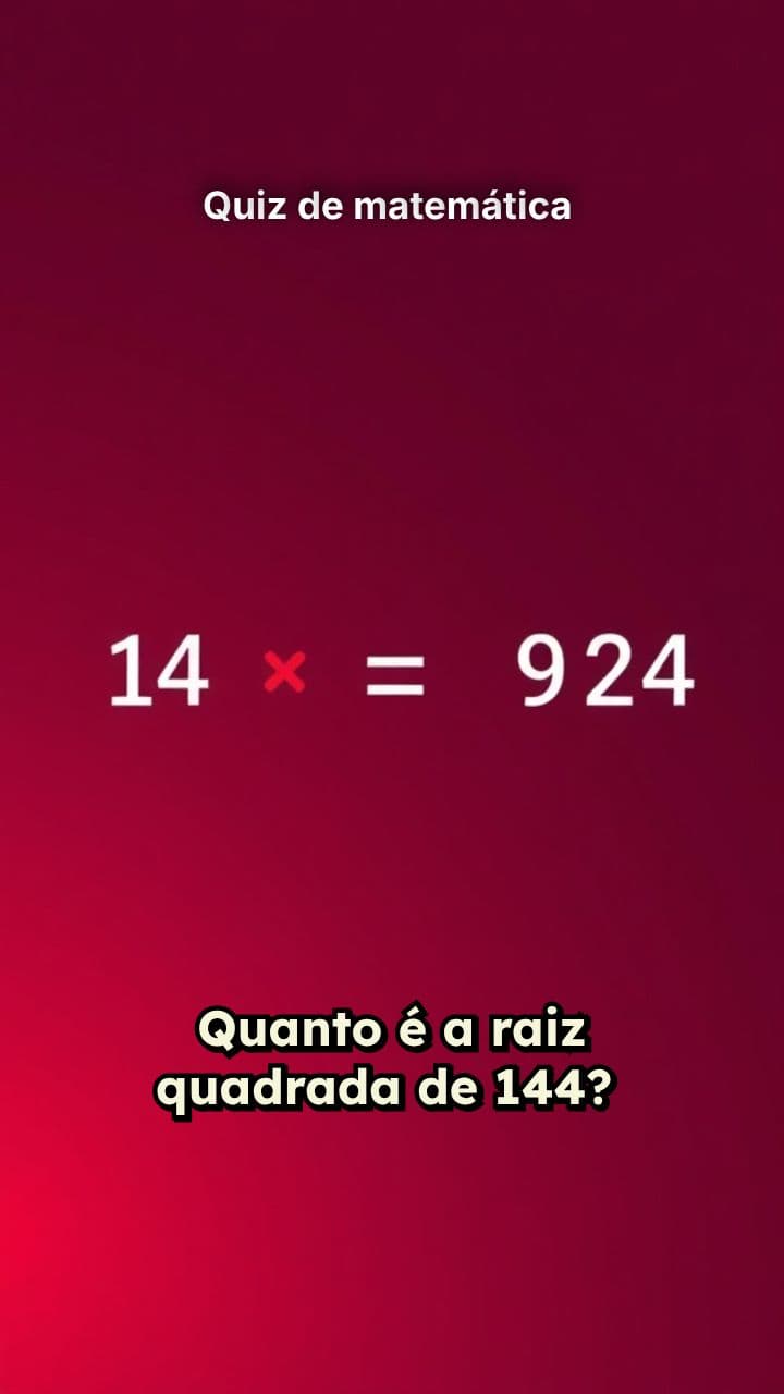Quiz de matemática 