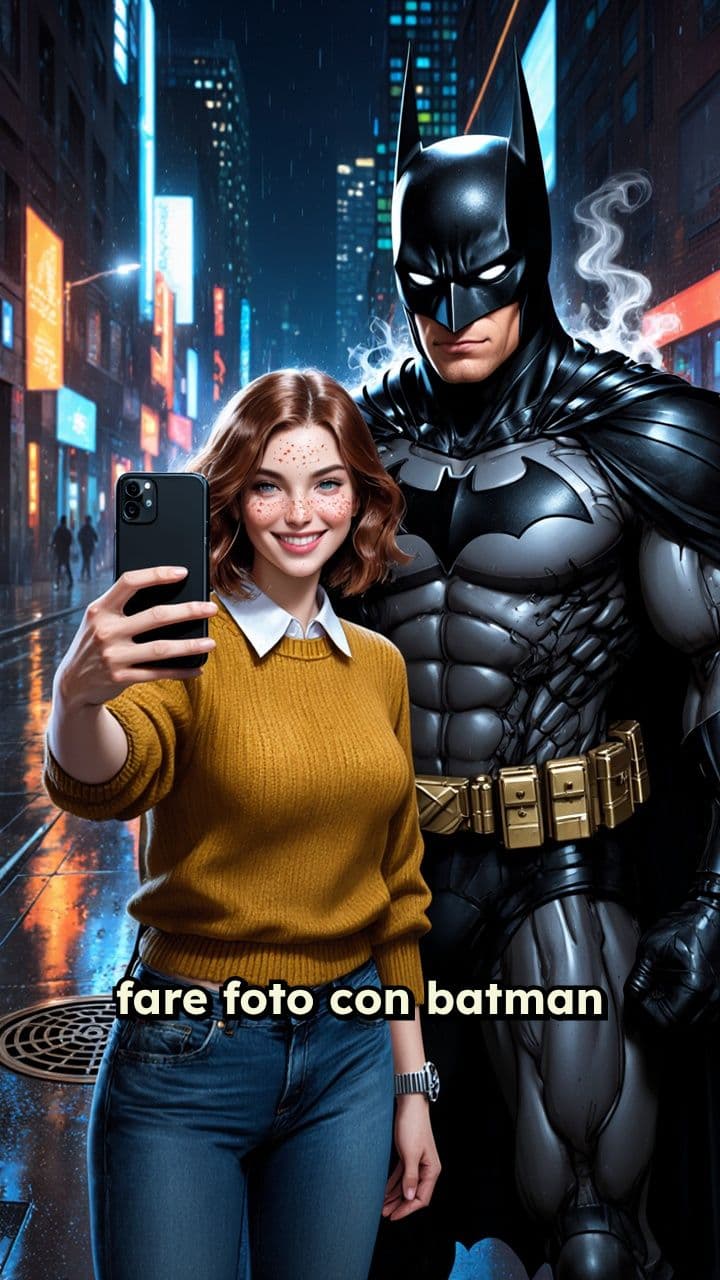 Foto con Batman