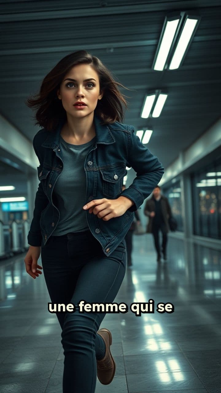 Fuite d'une femme en avion