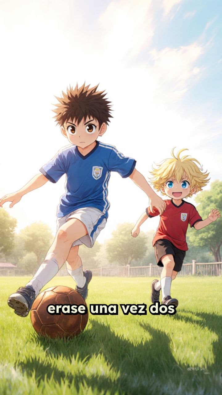 Niños jugando al fútbol