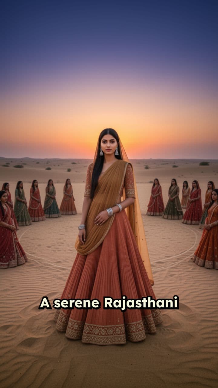 Serene Marwadi Circle Dance at Dusk