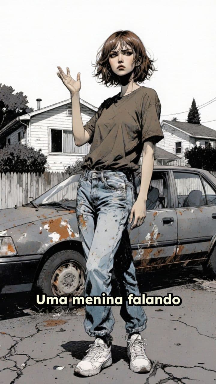 Menina e seu carro odiado