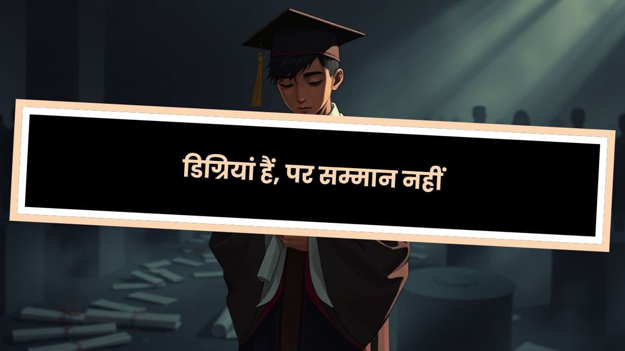 डिग्रियां हैं, पर सम्मान नहीं