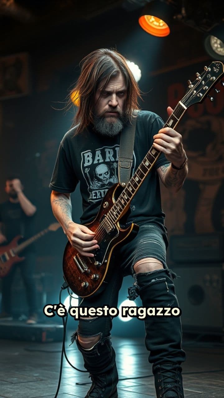 Ragazzo grunge in azione