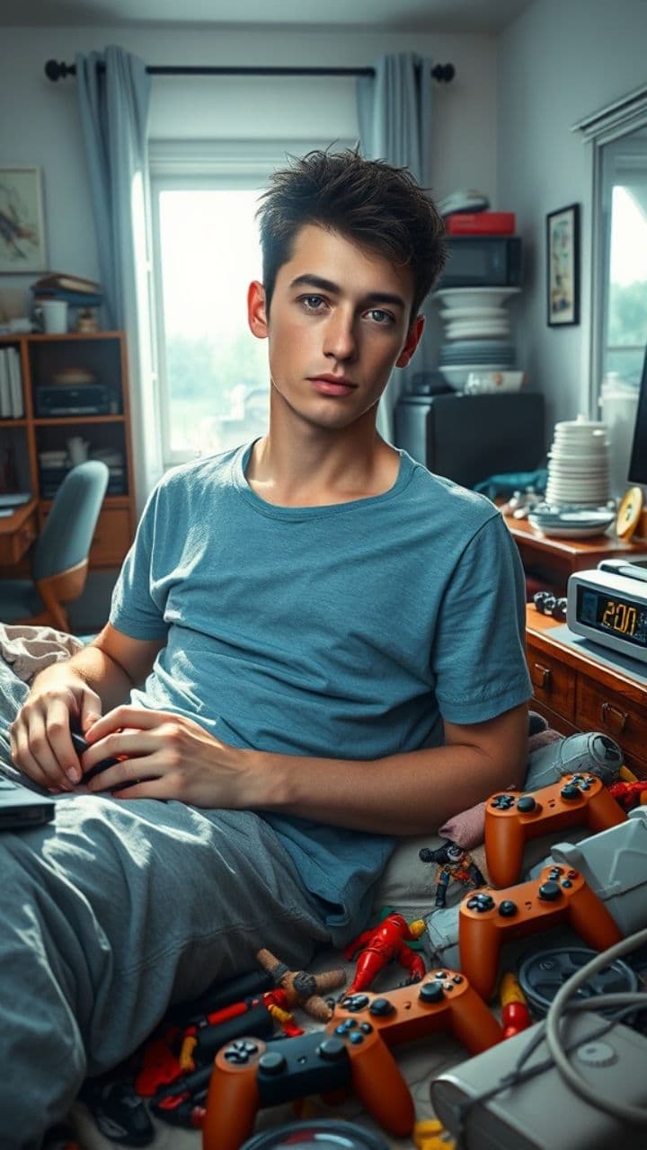 आरव का गुस्सा और बिखरा कमरा