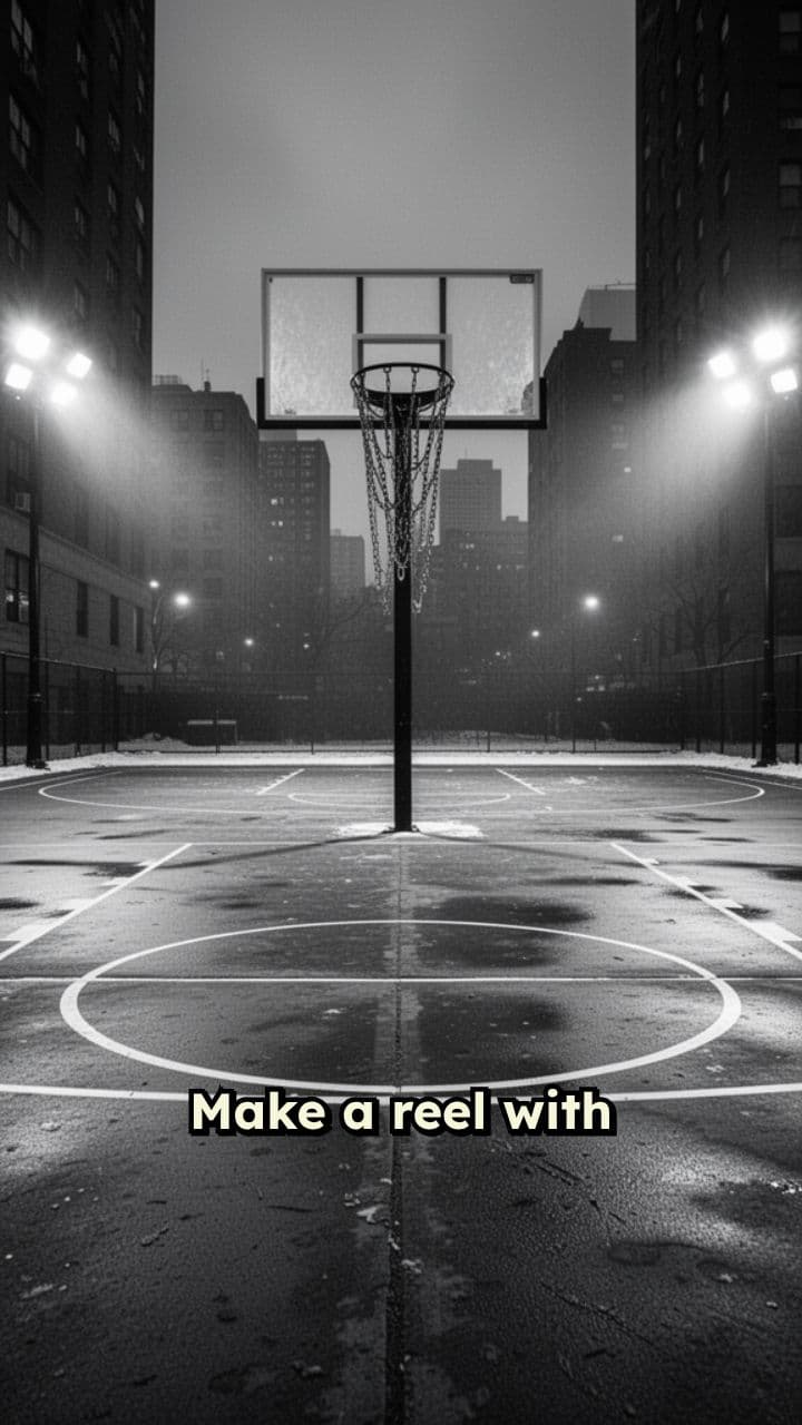 Court Cadence: Black & White Hoops