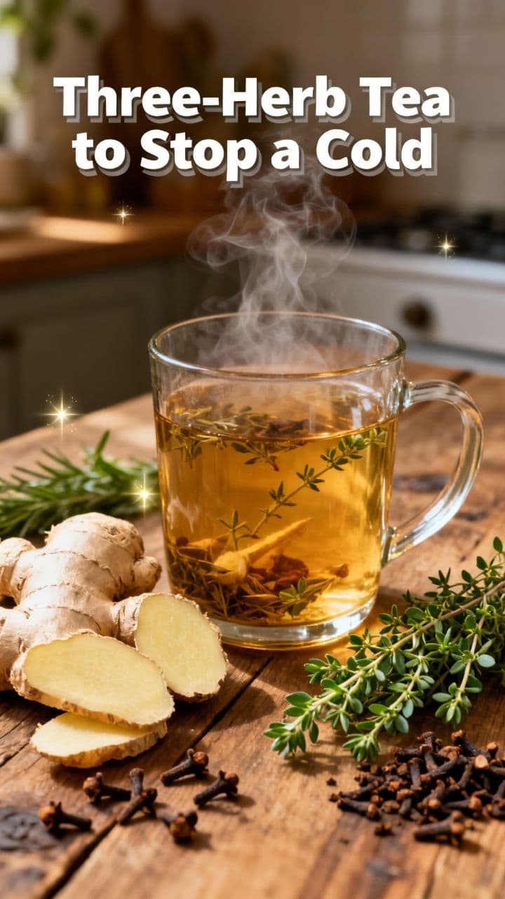 Three-Herb Tea to Stop a Cold
