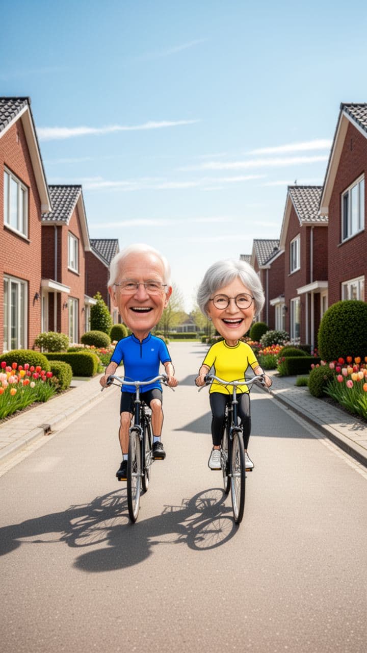 80ste Verjaardag Fiets Animatie