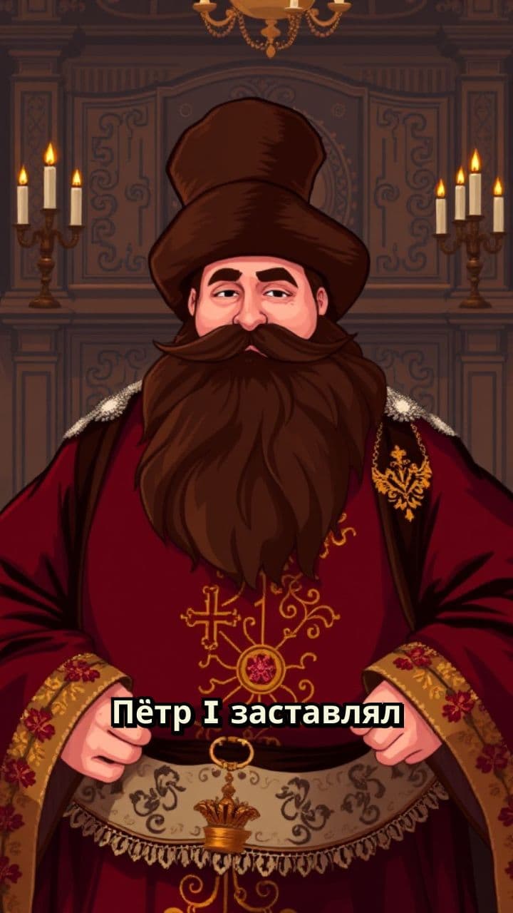 Налог на бороды при Петре I