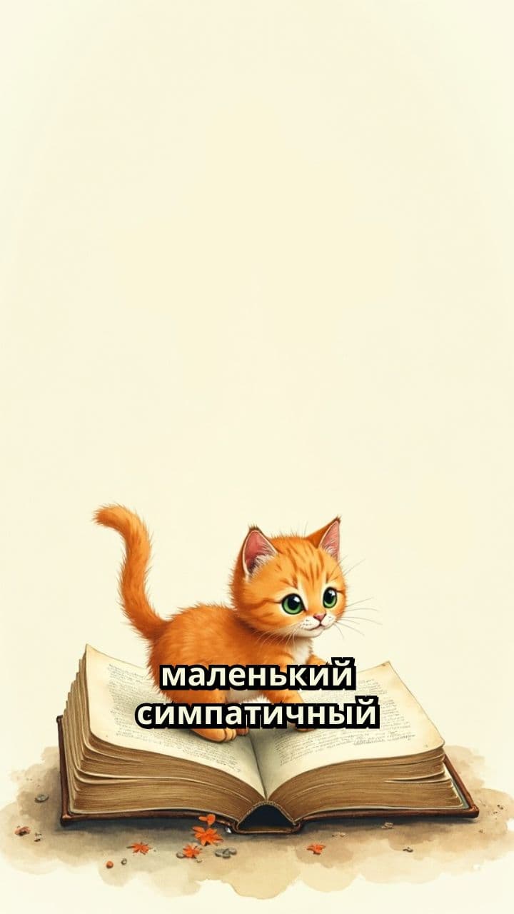 Котенок и страницы Библии