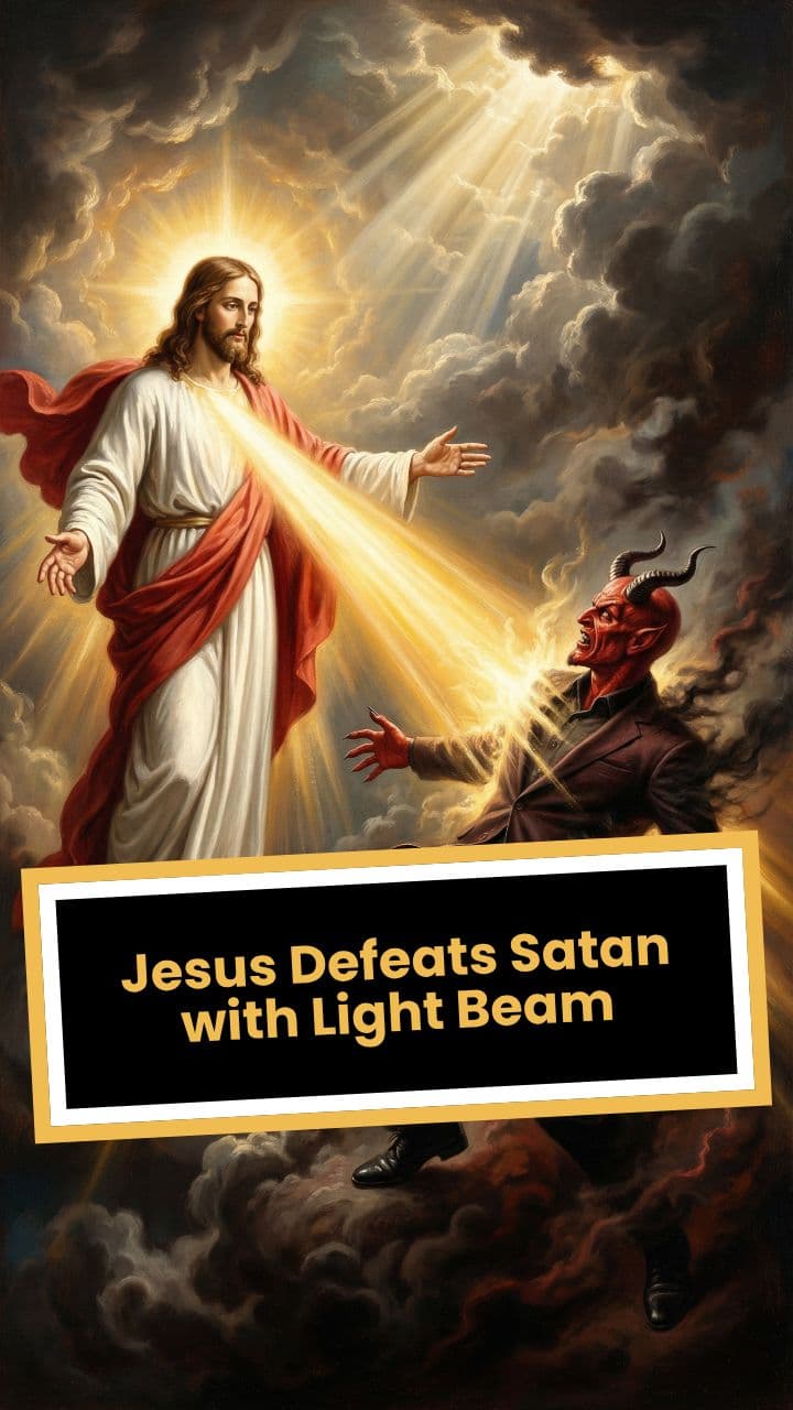 Jesus Defeats Satan with Light Beam