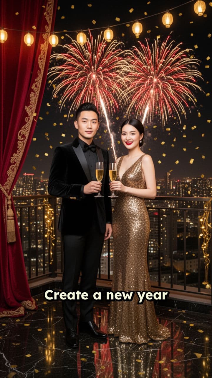 Red, Black & Gold New Year Wish Video
